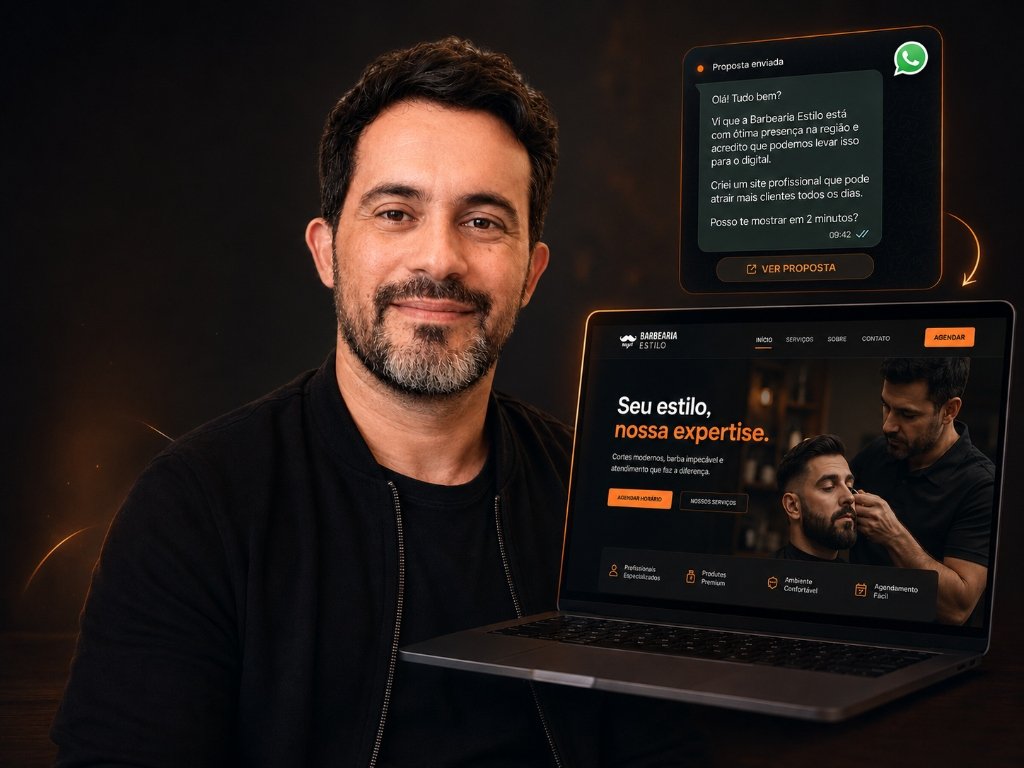 Demonstração prática de criação de sites com IA